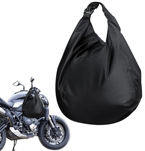 ZAHD Moto Oxford Tissu Sac Imperméable Portable Casque Double Usage Sac pour Casque de Moto Bagages Étanche Sac de Transport de Casque pour Conduire avec Une Moto pour Casque de Moto (Noir2)