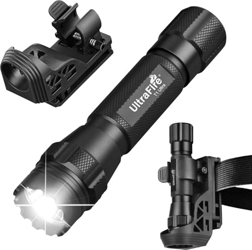 UltraFire Taktische Taschenlampe mit Holster, 1000 Lumen Single Modus Polizei Taschenlampe mit Gürteltasche, Security LED Taschenlampe für Strafverfolgung, Dienst, Sicherheit, Camping, T1 Ultra