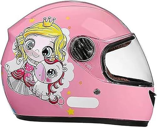 Casco Da Motocross Per Bambini, Casco Da Moto Per Bambini, Ragazzi E Ragazze, Mezzo Casco In Stile Cartone Animato, Sport All'aria Aperta, Visiera Parasole Per Bambini Dai 3 Ai 12 Anni 1,50~54cm