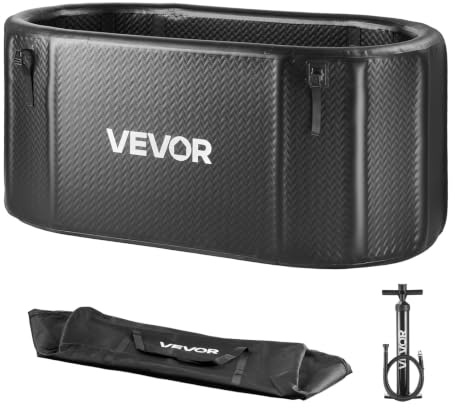 VEVOR Cold Plunge Tub, 216 Gallon, Inflatable Ice Bath Tub Compatible with Water Chillers, Portable Cold Water Bathtub with Insulated Lid, for Athletes Recovery, 59.1 x 31.5 x 29.9 (No Chiller)