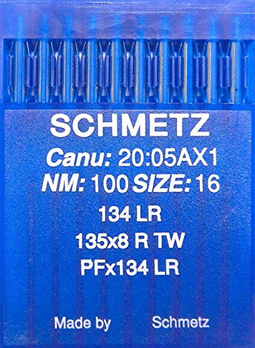 SCHMETZ 10 134 LR Aiguilles pour machine à coudre pour cuir à piston rond (industrie) Épaisseur 100