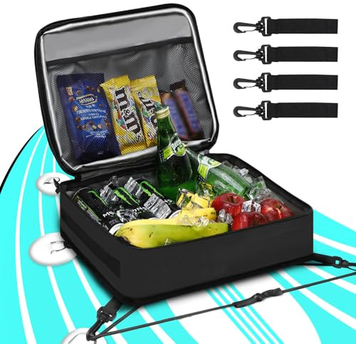 Bolsa isotérmica para tabla de surf, impermeable, aislante, a prueba de fugas, 10 latas, bolsa de accesorios para tabla de surf y kayak, color negro