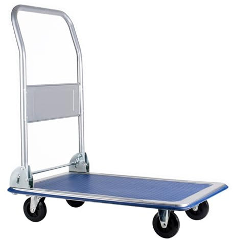 Pavo Chariot à Plateforme Pliable - Charge maximale : 150 kg - Plateforme en métal - Chariot à Main - Chariot de Transport - Dimensions : 48 x 74 cm - 8037421