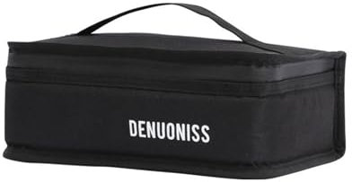 Soulnioi Oxford Kühltasche/isolierte Lunchbox für Damen und Herren/tragbare isolierte Lunchbox/wiederverwendbare Thermo-Lunchboxen/für Arbeit/Büro/Reisen/Picknick, Schwarz, 25 x 15 x 8 cm