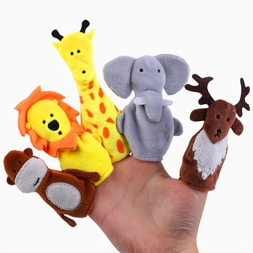 LOMTRATS 2024 Fingerpuppen, süße weiche Fingerpuppen für die frühe Bildung, Unterhaltung, Gute-Nacht-Geschichten, originelles Spielzeug, Kindergeschenke.