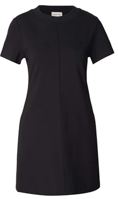 Calvin Klein Robe T-Shirt Femme Punto Milano Courte, Noir (Black), S
