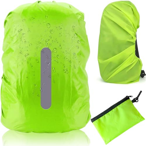 FLZONHUT Housse de Sac à Dos,30L-40L Housse de Sac à Dos Anti Pluie,Housse de Pluie Imperméable pour Sac à Dos avec Bandes Réfléchissantes,Sac D'école pour Camping Randonnée Voyage Cyclisme