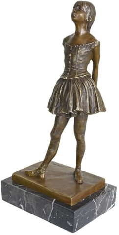 Bronsfigur Ballerina bronsstaty balett dansare efter Degus ungdomsstil skulptur marmorbas pab025 Palazzo exklusiv