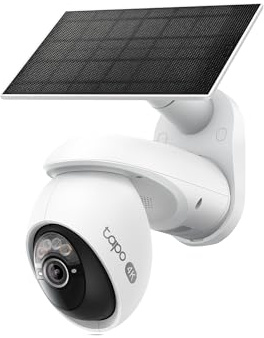 Tapo 4K Outdoor Pan/Tilt Wireless Security Camera - Battery with Solar Charging, 360° Motion Track, 24/7 Capture, Person/Vehicle Detection, Subscription-Free Local Storage or Optional Cloud, C660 KIT