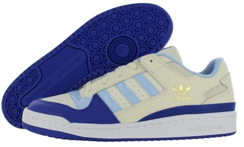 adidas Mens Forum Low, Soft Cream White/Team Clear Sky/Semi Lucid Blue/Team Dirty White, 8 UK