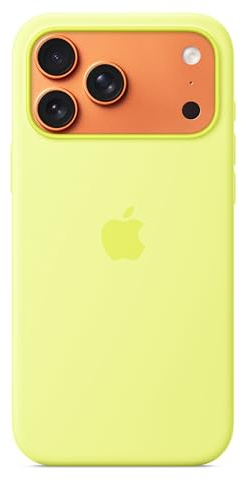 Apple iPhone 17 Pro Max Silicone Case with MagSafe and Camera Control: Lightweight Phone Case, Wireless Charging Compatible, Smooth Matte Finish; Neon Yellow ​​​​​​​