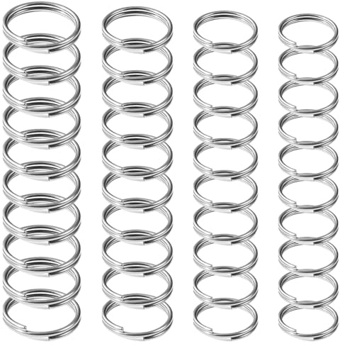 TRKETK Lot de 400 mini anneaux fendus de 6/8/10/12 mm, mini anneaux toriques avec double boucles en acier inoxydable pour bijoux, colliers, bracelets, travaux manuels et ornements