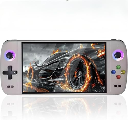 Console di gioco portatile M27 retrò, schermo IPS da 7, portatile, portatile, 64 G con 20000 giochi, sistema Linux, 30+ emulatori, mini arcade tascabile portatile (grigio 64G)