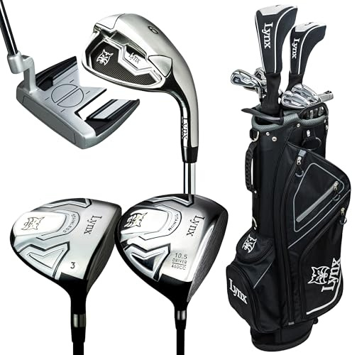 Lynx Boom Boom Men’s Golf Package Set, Complete Golf Clubs Full Set
