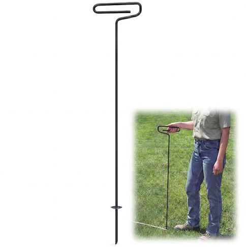 Zonon Steel Measuring Cane 38 inch Long Durable Steel Construction with Standard Measuring Tapes for Athletic Field Events Easy Ground Marking Throws & Jumps