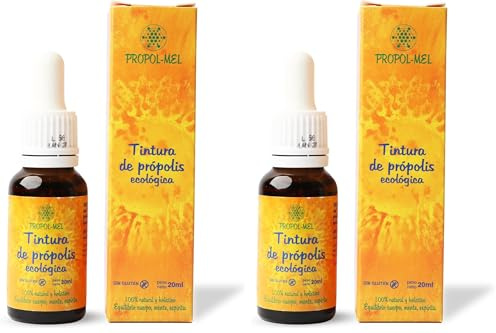 Tintura madre de Propolis - 20 ml - BIO. Favorece el bienestar de la garganta. 100% Natural. 15% peso/volumen. (Paquete de 2)