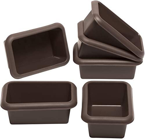 Lurch 85078 Set de 6 petits moules à pain FlexiForm Mini Batzen en silicone platiné 100 % sans BPA, marron, 9,1 x 5,6 x 3,9 cm