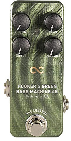 One Control Hooker's Green Bass Machine 4K Bass Overdrive/Distortion Effects Pedal