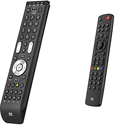 One For All Essence 4 Universal Fernbedienung TV - Steuerung von 4 Endgeräten & Contour TV Universal Fernbedienung TV - Smart TV - Funktioniert garantiert mit Allen Herstellermarken – URC1210