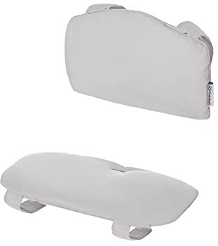 Kinderkraft ENOCK Cojín para trona, Cojín acolchado para amortiguar la madera, Reductor de Asiento 2 piezas, Blandos y Cómodos, Cintas de fijación, Fáciles de limpiar, Gris