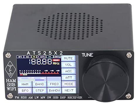 SYH&AQYE Récepteur Radio Pleine Bande, Récepteur FM LW MW SW SSB DSP, Enregistreur Radio sans Fil à écran Tactile de 2,4 Pouces avec Balayage du Spectre pour la Maison, Le Bureau, Le Camping