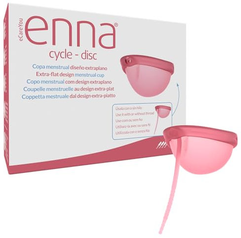 Rapporti intimi durante le mestruazioni | enna CYCLE DISC - Disco mestruale riutilizzabile con filo rimovibile e grande capacità - Silicone medico - Senza plastica