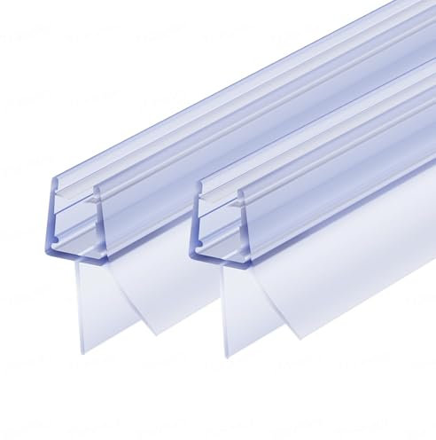 SVNR 2 x 100 cm Duschdichtung, Perfekter Passform für 4-6mm Gerade Glastür Stärken Duschdichtungen für Duschtüren, Langlebige Duschtürdichtung unten- 100% wasserdicht - Einfache Installation