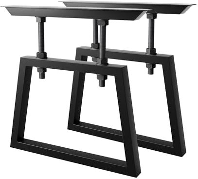 MetaloPro 2 Stück Tischbeine-Metall Schwarz 72cm I Tischkufen Esstisch-Beine Schwerlast Tisch-Gestell Tisch-Untergestell Möbelfüße Tischfüße, Couchtisch Esstisch Wohnzimmertisch Schreibtisch