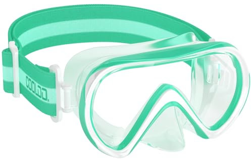 COOLOO Taucherbrille Kinder mit stoffband, Schwimmbrille Kinder für Jungen Mädchen Jugendliche, 【Patent】 Schnorchelmaske 180°Panorama HD Anti Nebel Anti-Leck Tauchmaske für 4-16 Jahre