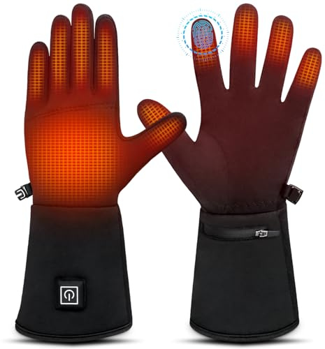 WUEAOA Guantes Calefactables Mujer, Guantes Calefactables Hombre, Guantes calefactables USB | Pantalla Táctil | Ultrafinos para Destreza | Utilizzabile da Solo o Come fodera