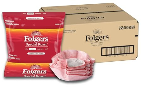 Folgers Special Roast Filter Packs, Ground Coffee, Medium-Dark Roast, 0.8-Ounce Bags (Pack of 40)