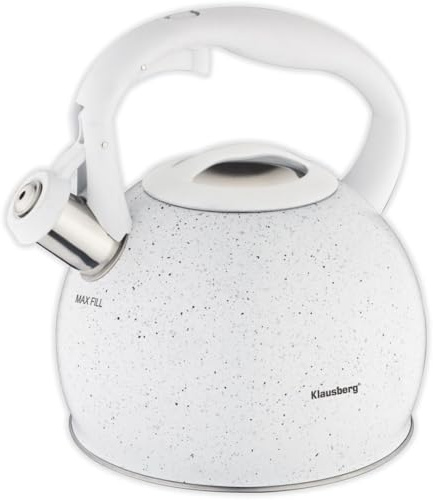 Klausberg marmor rostfritt stål flottskål tekanna vattenkokare 2 liter KB-7319