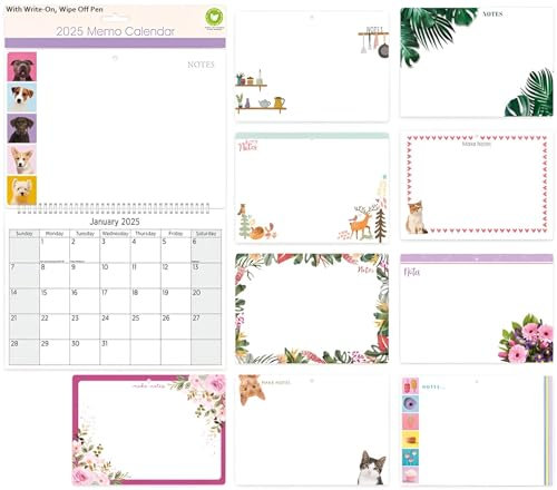 PaulStore 2025 Monthly Memo Board Midi Calendar Family Organiser Shopping