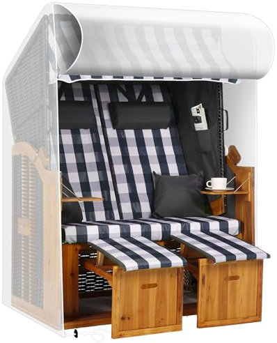 RICHIE Funda para sillón de playa, impermeable, resistente al viento, resistente a los rayos UV, resistente a la rotura, cubierta de tejido de polietileno mejorado para sillón de playa, DHBCC135-0TP