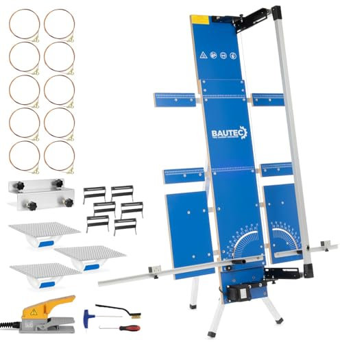 BAUTEC GAZELLE Modell 7 Butterfly » Styroporschneider 200 Watt / 1.300mm » Komplettset inkl. 10 Schneidedrähte, 6 Styrogrips, Gerüsthalterung » Heißdrahtschneider
