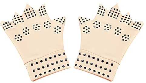 Arthritis-Magnethandschuhe, Nylon, Atmungsaktiv, Handschmerzlinderung, Kompressionstherapie bei Rheuma, Arthritis-Schmerzen, Schwellungen, Steifheit, Schwarz/Hautfarben (Hautfarbe)