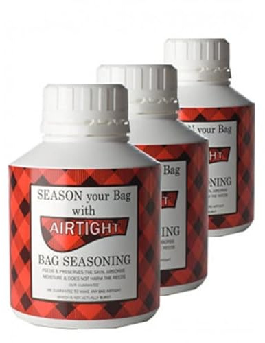 3pk Airtight Pipe Bag Bagpipe Seasoning 250ml for skin bags sheep goat hide