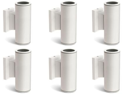 Aigostar Lampada da Parete Esterno Impermeabile IP65, GU10 Alluminio Up Down Lampada da Parete Esterni, Applique Moderna Esterno per Portico, Corridoio, Terrazza, Bianco, Confezione da 6