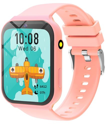 Smartwatch Bambini, 1.83 Orologio Smartwatch Bambini Fitness Tracker con 18 Giochi Fotocamera Contapassi Sveglia Monitor del Sonno Impermeabile Regali di Natale e Compleanno per Ragazza Ragazzo