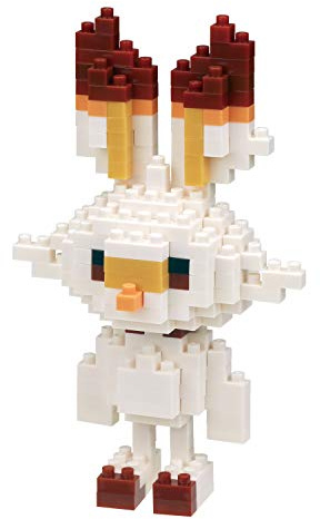 nanoblock NAN21611 Pokemon Scorbunny Flambino Hopplo Building Toy, Multicolored