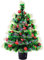 Artificial Fiber Optic Desktop Christmas Tree 22'' Mini Pre-lit Xmas Tree Solid Base Balls Ornaments Decorations Included
