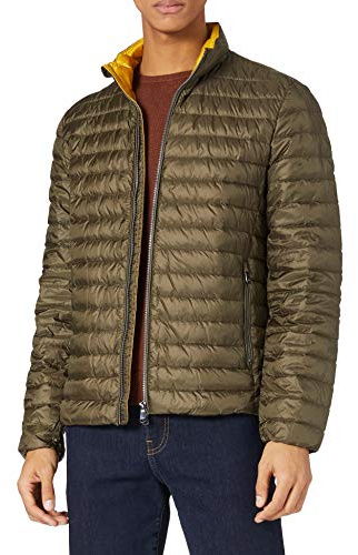 Geox M WARRENS SHORT JKT Uomo Piumino Verde (Bronze Green), 58