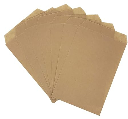 Quotidian Braun Flach Mittel Kraftpapiertüten 5 x 7 (13 x 17,8cm) Packung 100 - Merchandise Basteln Geburtstag Weihnachten Journals