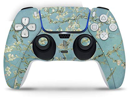 Skins4u Skins Folie Design Aufkleber kompatibel mit Sony PlayStation 5 Controller PS5 DualSense Skin Schutz Cover Blossoming