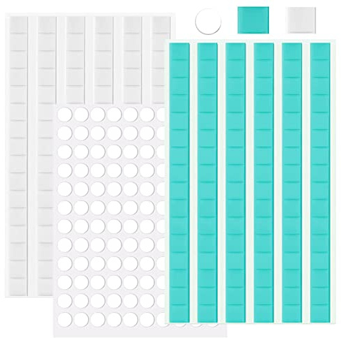 192 Pcs Removable Adhesive Poster Sticky Tack Putty + 120 Pcs 10mm Double Sided Adhesive Dots, Mounting Putty Reusable Wall Safe Tack Putty for Hanging Pictures Photo Frames Party Supplies Museum
