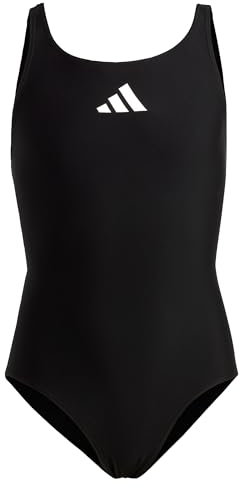 adidas Mädchen Solid Small Logo Swimsuit, Black / White, 2-3 Years