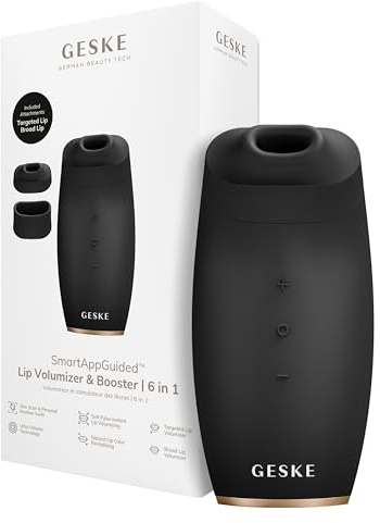 GESKE | SmartAppGuided™ Lip Volumizer & Booster | 6 in 1 | Quick Lip Plumper | Lippenbooster vollere Lippen | Lippenauffüller & Lippenvergrößerer automatisch | Vergrößerung Lippen Volumen Selfie