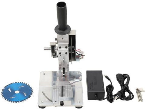 YILIKISS Tragbar Metalltrennsäge 0-45° Tragbar Mini Tischkreissäge Trennsäge Kappsäge Metalltrennschleifer Metallsäge Eisensäge 220V