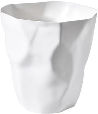 Generisch Corbeille à papier design créative pliable pour salle de bain, salon (blanc)