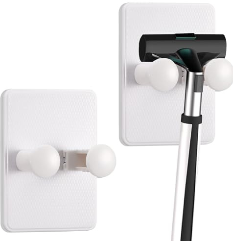 Fatiya 2 Pcs Razor Holder for Shower Wall, Shower Razor Holder Storage Hooks Accessories, Waterproof Self Adhesive Shaver Holder Hook Hanger for Coat Plug Key Towel Robe (White)